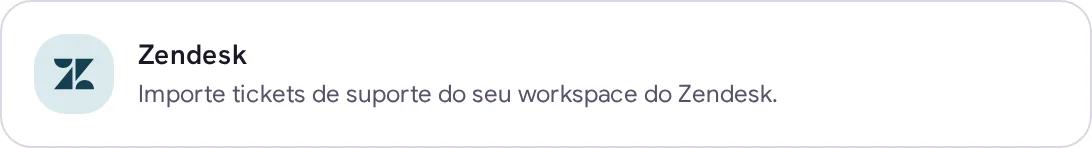 Opção de conexão ao Zendesk disponível no Echo.